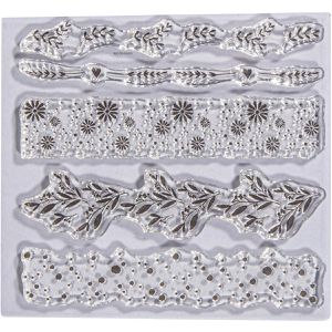Produktbild für Motivstempel Rayher Clear Stamps Blumenmotive, aus Kunststoff