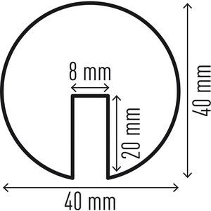 Produktbild für Schutzprofil Durable E8R, Kreis, zum Aufstecken