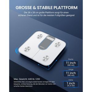Produktbild für Personenwaage RENPHO Elis 1C, A033-W, App-fähig, weiß