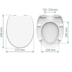 Produktbild für WC-Sitz Schütte White 82100, oval, aus Duroplast