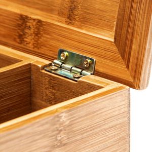 Produktbild für Teebox Relaxdays 10018875, für Teebeutel, natur, aus Bambus