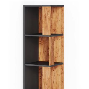 Produktbild für Bücherregal Vicco Lio, anthrazit / eiche