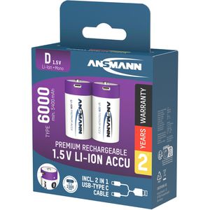 Produktbild für Akku Ansmann 1314-0005, 1,5 V, 5400 mAh