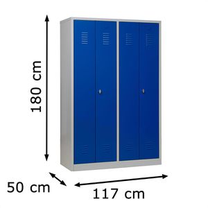 Produktbild für Spind G-Office WRC/4.18117.V2, Doppelspind, blau
