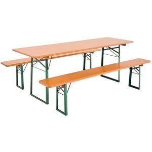 Produktbild für Bierzeltgarnitur RUKU1952 204503, Kiefer / grün