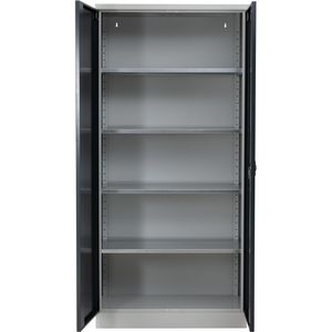 Werkzeugschrank G-Office FLC.196/NV, Metall, grau / anthrazit