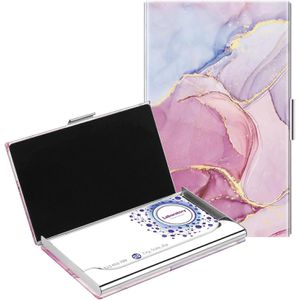 Produktbild für Visitenkartenetui Fintie Premium Slim, Marmor