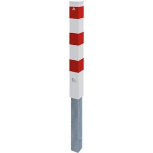 Produktbild für Absperrpfosten Schake 40100FB+2, 2 Ösen, rot/weiß, aus Metall