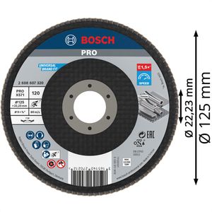 Produktbild für Fächerschleifscheibe Bosch PRO X571