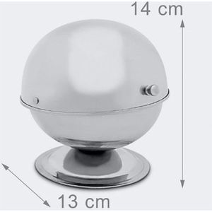 Produktbild für Zuckerdose Relaxdays 10019111 Zuckerkugel, silber