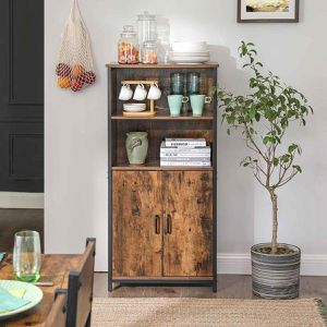 Produktbild für Küchenschrank Vasagle LSC66BX, braun, (BxH) 60 x 125 cm