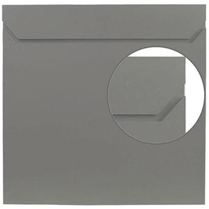 SafePost Briefkasten ScanPro 800 RAL9007, grau, aus Stahl, Zeitungsfach, 38x38x10 cm
