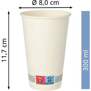 Produktbild für Trinkbecher Papstar 85065 To Go, weiß