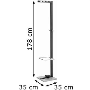 Produktbild für Garderobenständer Alco 2877-11, schwarz