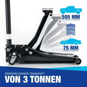 Produktbild für Rangierwagenheber NTG WGH.BLACK-3001, extra flach