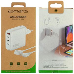 Produktbild für USB-Ladegerät 4smarts GaN Flex Pro, 100 Watt