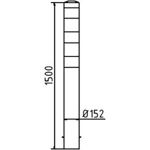 Produktbild für Rammschutzpoller Schake 40151B, für Außenbereich