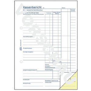 Produktbild für Kassenbuch Zweckform 1743 Kassenbericht, A5
