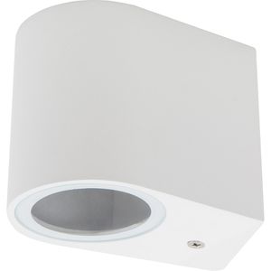 Wandleuchte McShine Oval-W, aus Aluminium, für außen (IP44)