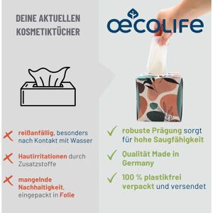 Produktbild für Kosmetiktücher Oecolife Organic/Animal