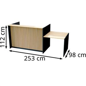 Produktbild für Empfangstheke Kerkmann Marino, gerade, eiche / anthrazit