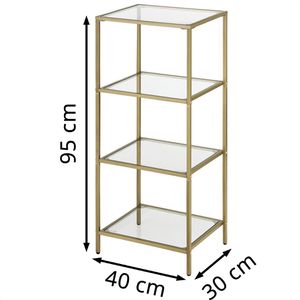 Produktbild für Bücherregal Vasagle LGT28G, gold