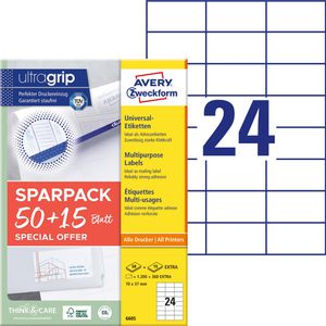 Produktbild für Universaletiketten Zweckform 6602, weiß
