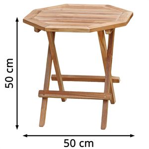 Produktbild für Beistelltisch Garden-Pleasure LUANG, beige, aus Massivholz