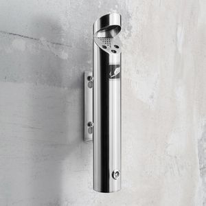 Produktbild für Aschenbecher Böttcher-AG silber, Outdoor, mit Dach