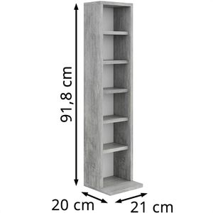 Produktbild für CD-Regal Vicco Jukebox, beton grau