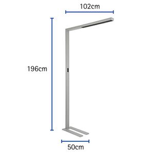 Produktbild für Stehlampe Maul Maulsirius, LED, silber, 196 cm