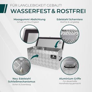 Produktbild für Deichselbox CargoVA Gr. XL, aus Aluminium Riffelblech