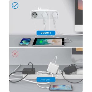 Produktbild für Steckdosenadapter Voomy Split X3, weiß