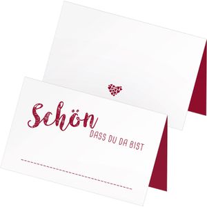 Tischkarten itenga 33102215, Schön dass du da bist, 24 Stück