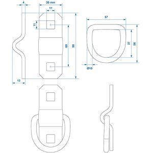 Produktbild für Zurrösen ProPlus 342134 für Anhänger &amp; Transporter