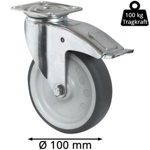Produktbild für Apparaterolle CASCOO Serie P2T2, mit Anschraubplatte