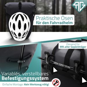 Produktbild für Gepäckträgertasche Radgeist PB-BL-03, schwarz, 28 Liter