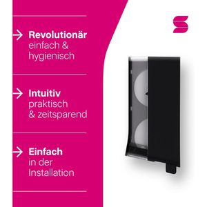 Produktbild für Toilettenpapierspender Satino Hyginity, 333423, JT3