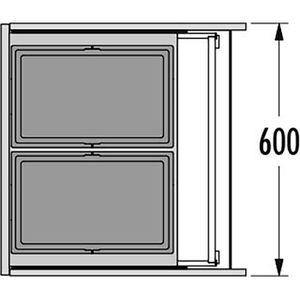 Produktbild für Einbaumülleimer Hailo AS Triple XL 600, 3631681