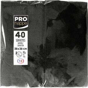 Produktbild für Servietten PROnappe SV623981I, schwarz