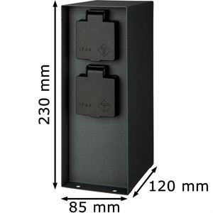 Produktbild für Gartensteckdose Paulmann Rio, feste Montage