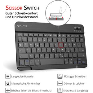 Produktbild für Tablet-Hülle Fintie Keyboard Case, grau