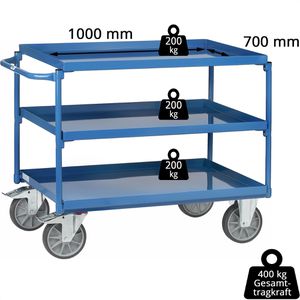 Produktbild für Tischwagen Fetra 4832, aus Metall