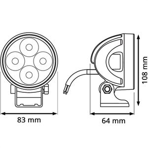 Produktbild für Zusatzscheinwerfer OSRAM LEDriving Round VX80-WD, 12V/24V, LED