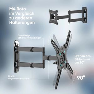 Produktbild für TV-Wandhalterung Onkron M4R-B, bis 41 kg