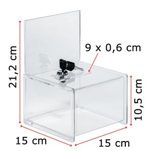 Produktbild für Spendenbox Sigel VA 151, Acryl, transparent