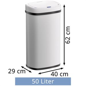 Produktbild für Mülleimer Monzana 109905, Sensor, weiß