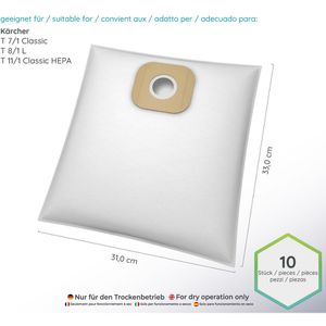 Produktbild für Staubsaugerbeutel McFilter KA 34, 10 Stück