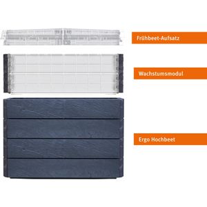 Produktbild für Hochbeet Garantia Ergo Quadro TurboPlus M 85 Stone