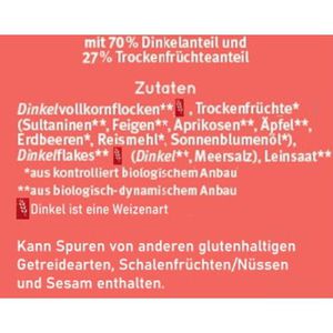 Produktbild für Müsli Bauckhof Dinkelmüzli Früchtezart demeter, BIO